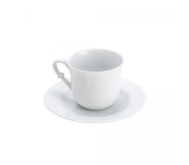 Conjunto 6 Xícaras de Chá de Porcelana Limoges com Pires Vendange 200ml - Wolff