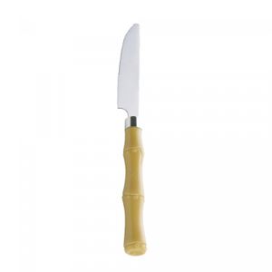 Faca de Sobremesa de Aço Inox com Cabo De Plástico Bambu Basic 20cm - Lyor