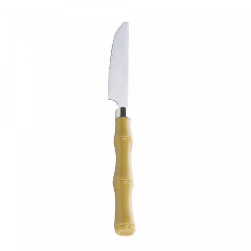 Faca-de-Sobremesa-de-Aco-Inox-com-Cabo-De-Plastico-Bambu-Basic-20cm-Lyor
