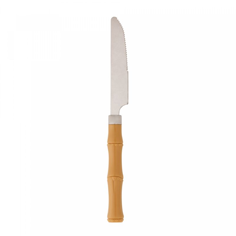 Conjunto-6-Facas-de-Sobremesa-de-Aco-Inox-com-Cabo-de-Plastico-Bambu-Basic-20cm-Lyor