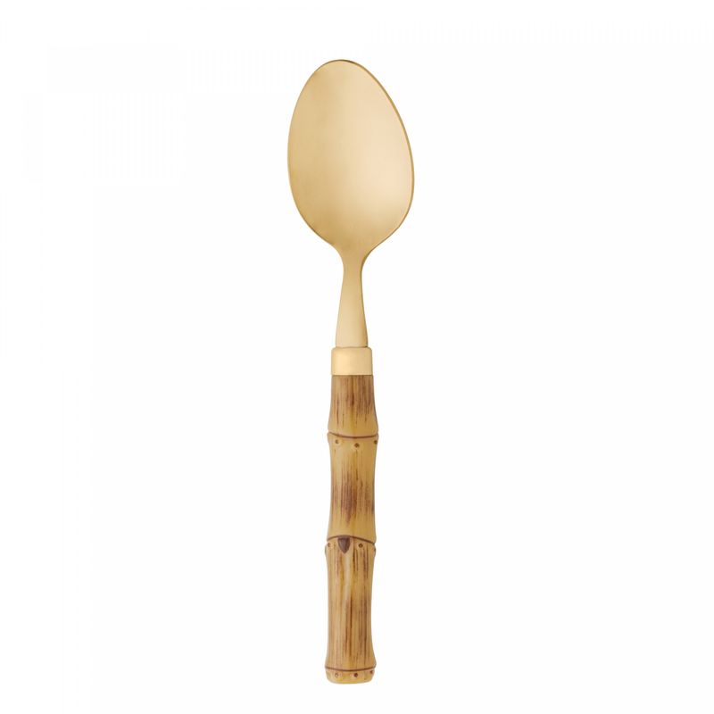 Conjunto-6-Colheres-para-Mesa-de-Aco-Inox-com-Cabo-em-Plastico-Bambu-Dourado-20cm-Lyor