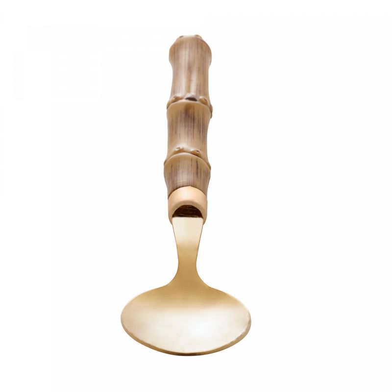 Conjunto-6-Colheres-para-Mesa-de-Aco-Inox-com-Cabo-em-Plastico-Bambu-Dourado-20cm-Lyor