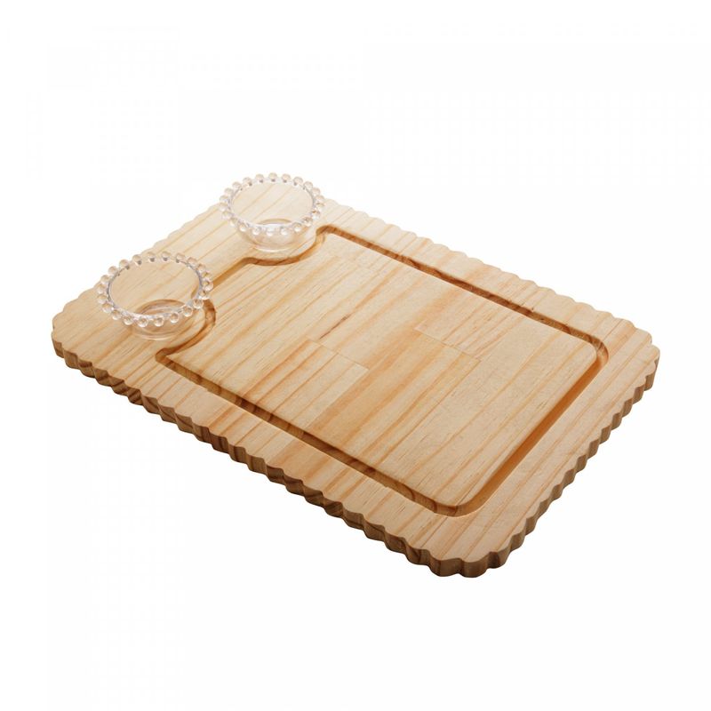 Tabua-de-Madeira-Com-2-Bowls-em-Cristal-Pinus-40cm-x-27cm-x-6cm-Woodart