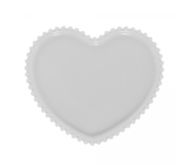 Prato Coração de Porcelana Beads Branco 25cm x 22cm x 2cm - Wolff