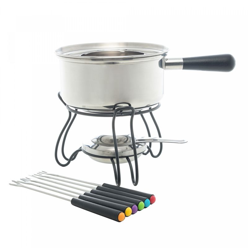 Aparelho-de-Fondue-10-Pecas-de-Aco-Inox-Base-de-Metal-Inox-Preto-Wolff