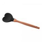Colher-de-Silicone-com-Cabo-em-Bambu-Heart-Preto-27cm-Lyor