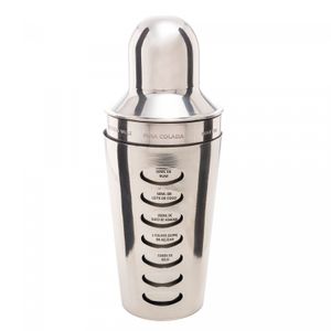 Coqueteleira de Aço Inox com Receitas de Drinks - Lyor