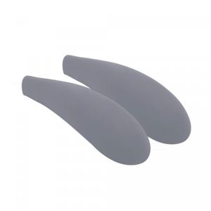 Conjunto 2 Ombreiras de Plástico Emborrachado para Cabide Cinza 14,5cm x 3,5cm x 4,5cm - Lyor