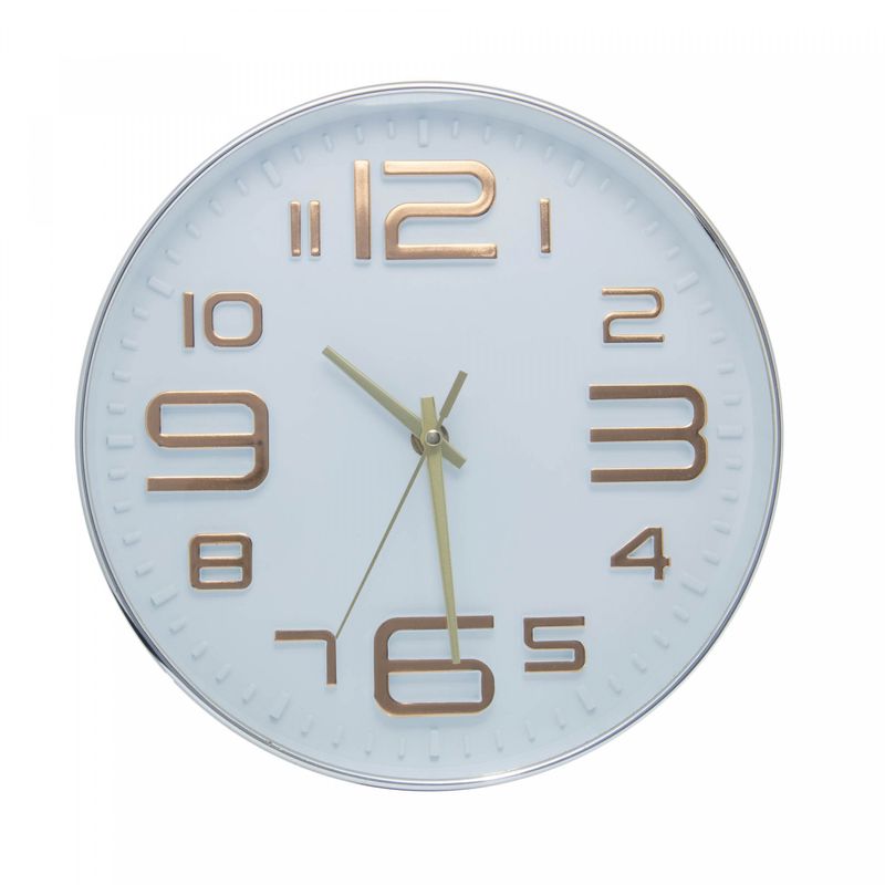 Relogio-de-Parede-em-Plastico-Branco-com-Dourado-25cm-x-4cm-Lyor