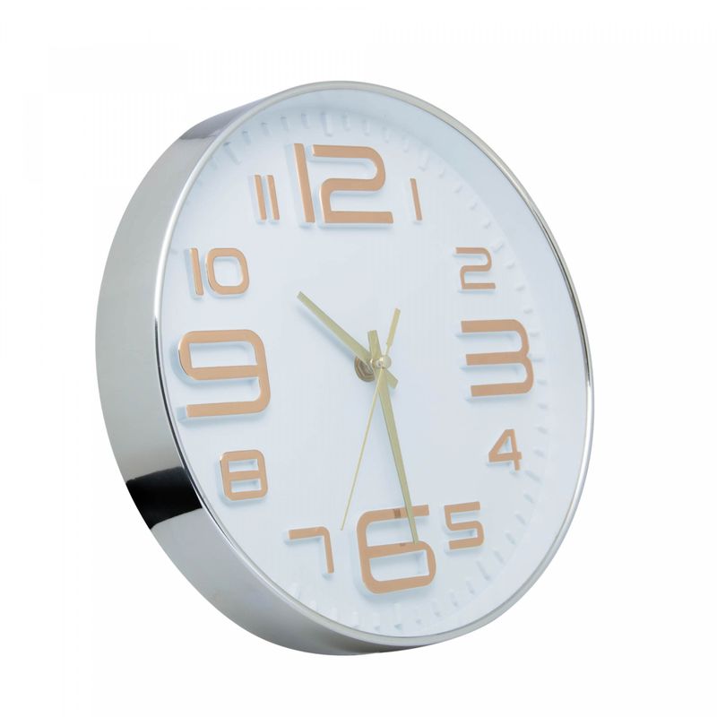 Relogio-de-Parede-em-Plastico-Branco-com-Dourado-25cm-x-4cm-Lyor