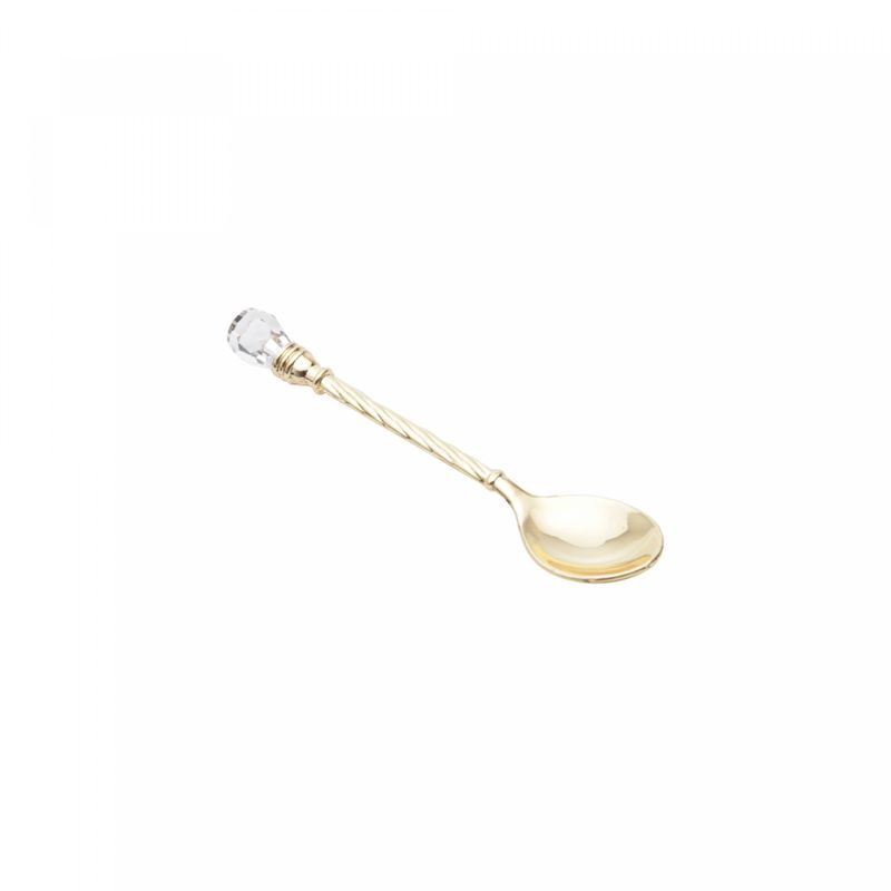 Conjunto-6-Colheres-de-Cafe-de-Zamac-Crystal-Dourada11cm-Lyor