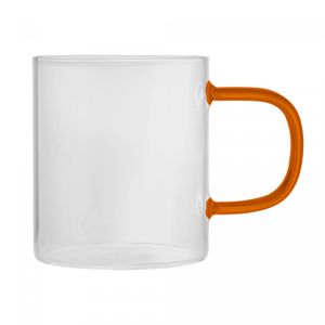 Conjunto 2 Canecas de Vidro Borossilicato com Alça Âmbar 350ml - Lyor