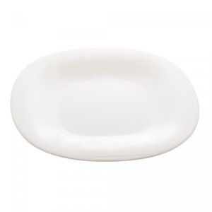 Prato Raso de Vidro Opalino Carine White 27cm - Lyor