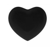 Coração Decorativo de Cerâmica Heart Preto 19cm x 18cm x 2cm - Lyor