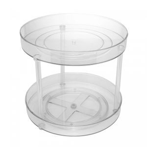 Organizador Giratório 2 Andares de Plástico My Box 27cm x 27cm x 22cm - Lyor