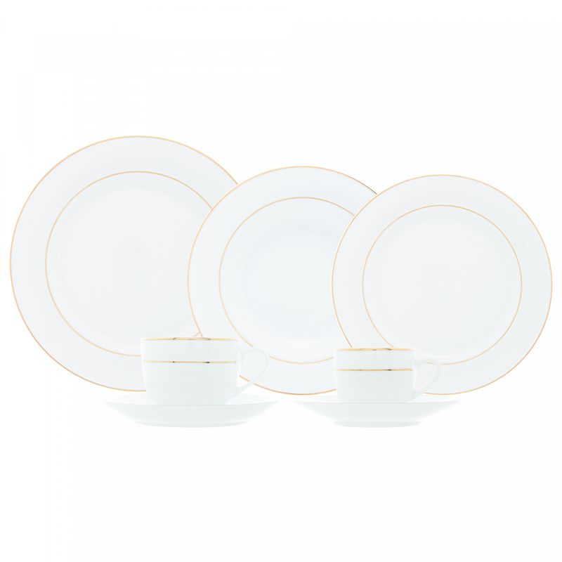 Aparelho-de-Jantar-42-Pecas-de-Porcelana-com-Fio-de-Ouro-Monaco-Branco-Wolff