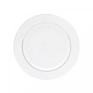 Aparelho de Jantar 42 Peças de Porcelana com Fio de Ouro Mônaco Branco - Wolff