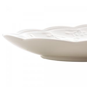 Travessa de Porcelana New Bone Butterfly Flower 36,5cm x 24cm x 3cm - Lyor