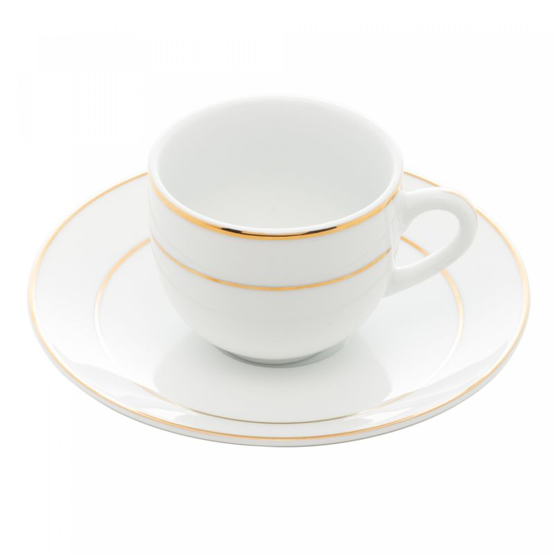 Conjunto-6-Xicaras-de-Cafe-de-Porcelana-com-Pires-e-Fio-de-Ouro-Monaco-Branco-100ml-Wolff