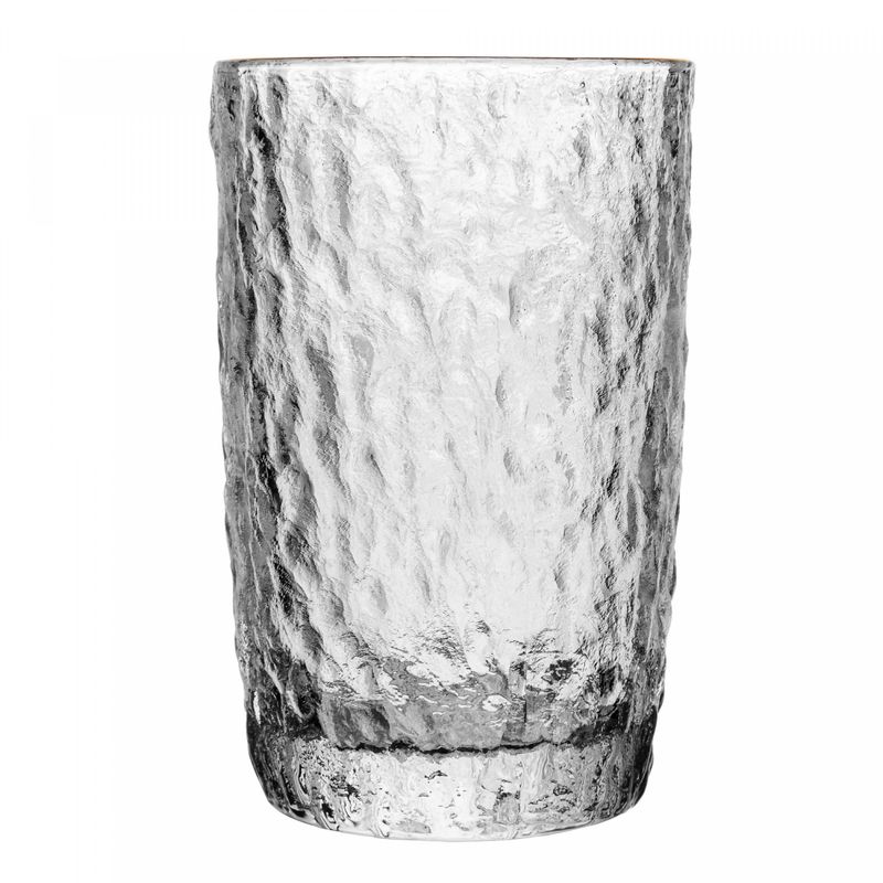 Copo-Alto-de-Cristal-Martelado-com-Fio-de-Ouro-Petra-430ml-Lyor