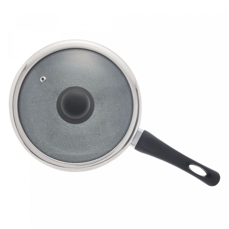 Panela-de-Inducao-em-Aluminio-com-Revestimento-Ceramico-e-Tampa-de-Vidro-Granilite-Cinza-24cm