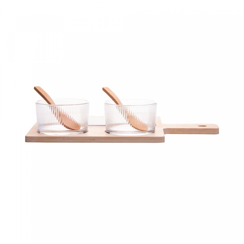 Conjunto-6-Pecas-Petisqueiras-de-Vidro-com-Colher-e-Bandeja-de-Bambu-e-Tabua-Terrazo-32x225cm-Lyor
