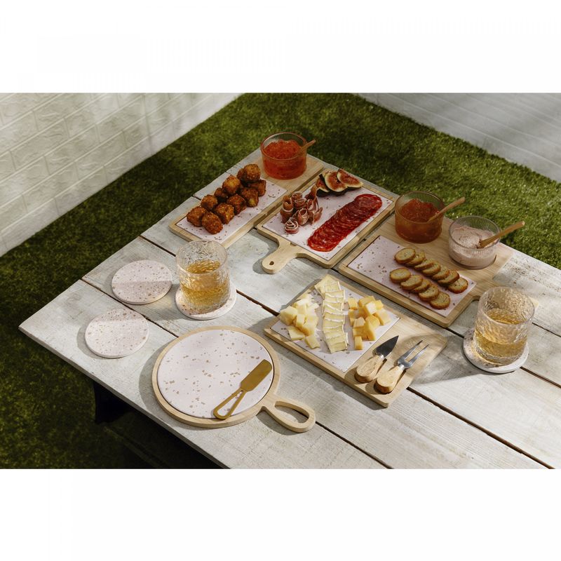 Conjunto-6-Pecas-Petisqueiras-de-Vidro-com-Colher-e-Bandeja-de-Bambu-e-Tabua-Terrazo-32x225cm-Lyor