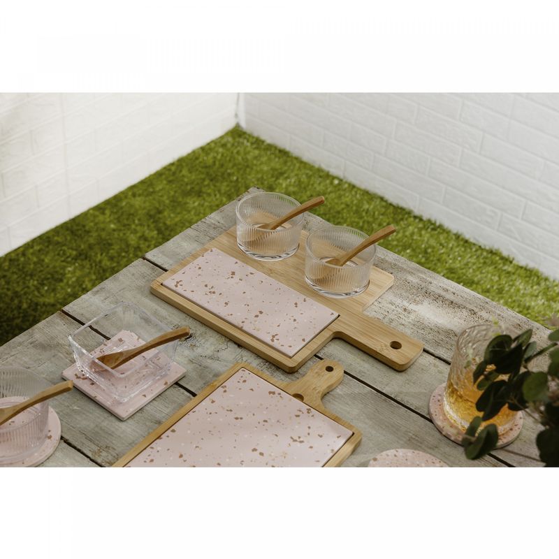 Conjunto-6-Pecas-Petisqueiras-de-Vidro-com-Colher-e-Bandeja-de-Bambu-e-Tabua-Terrazo-32x225cm-Lyor
