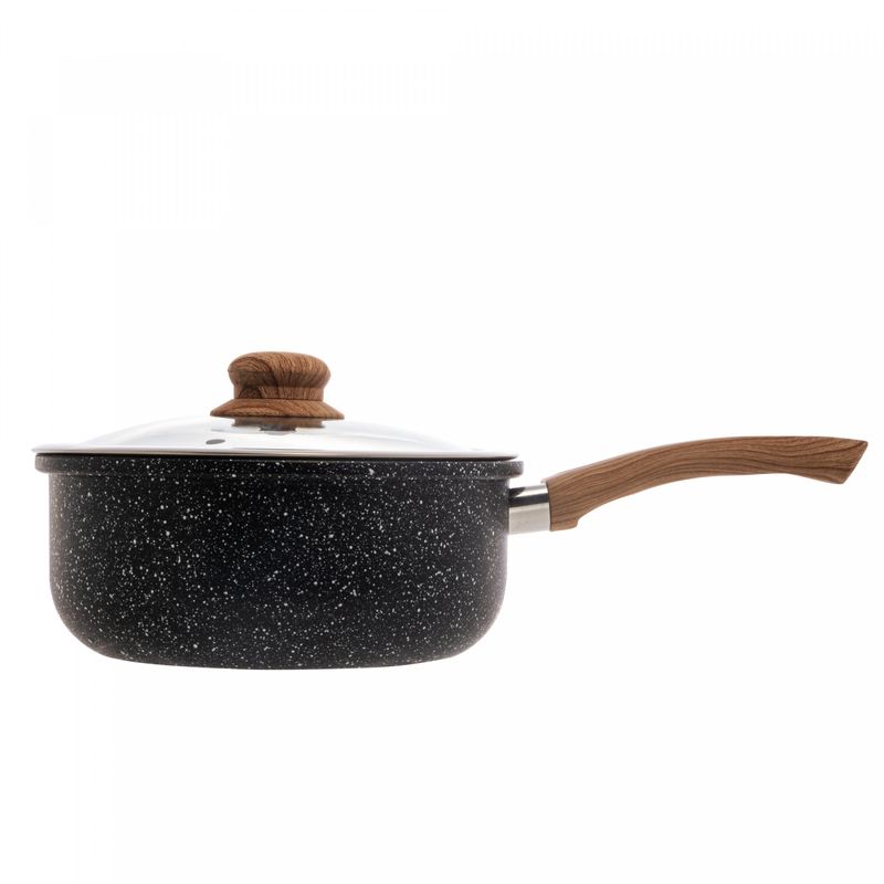 Panela-de-Inducao-em-Aluminio-com-Revestimento-Ceramico-e-Tampa-de-Vidro-Granilite-Preta-20cm-