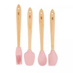 Conjunto-4-Utensilios-de-Silicone-com-Cabo-em-Bambu-Rosa-Lyor