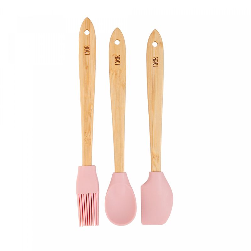 Conjunto-3-Utensilios-de-Silicone-com-Cabo-de-Bambu-Rosa-Lyor