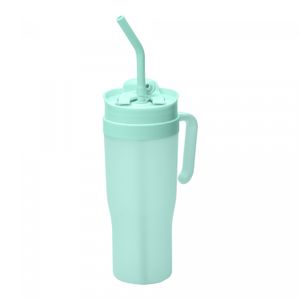 Conjunto 1 Caneca com 2 Garrafas Squeeze de Plástico Verde - Lyor