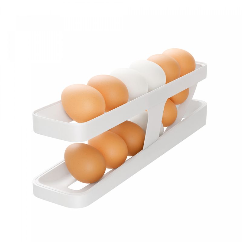 Porta-Ovos-com-Rolamento-Automatico-em-Plastico-Branco-Lyor
