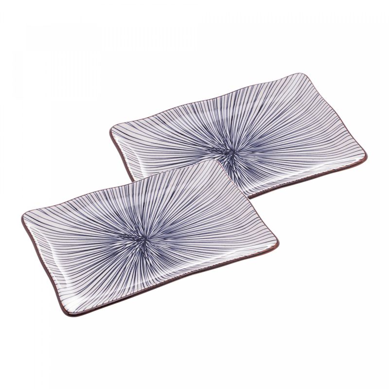 Conjunto-2-Pratos-Retangulares-de-Porcelana-para-Sushi-Koji-115cm-x-195cm-x-25cm-Wolff