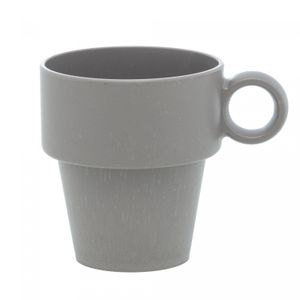 Xícara de Café de Fibra Empilhável Lines 120ml Sortida PP e Bambu - Lyor