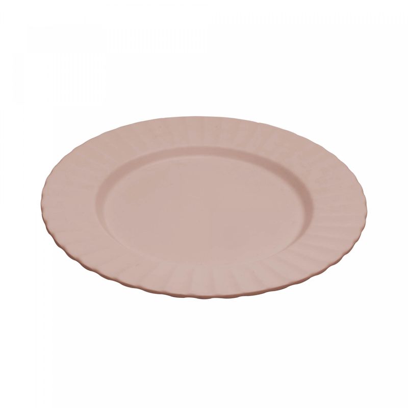 Prato-para-Sobremesa-Gerbera-20cm-Bege-Melamina-Lyor