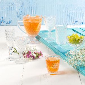 Conjunto 6 Taças de Água de Vidro Bico de Abacaxi 325ml - Lyor