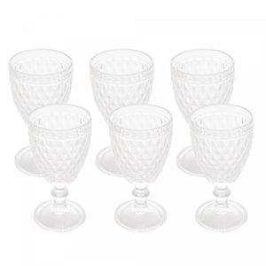 Conjunto 6 Taças de Água de Vidro Bico de Abacaxi 325ml - Lyor