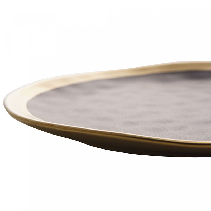 Prato-para-Sobremesa-de-Porcelana-Dubai-Preto-e-Dourado-21cm-x-2cm-Wolff