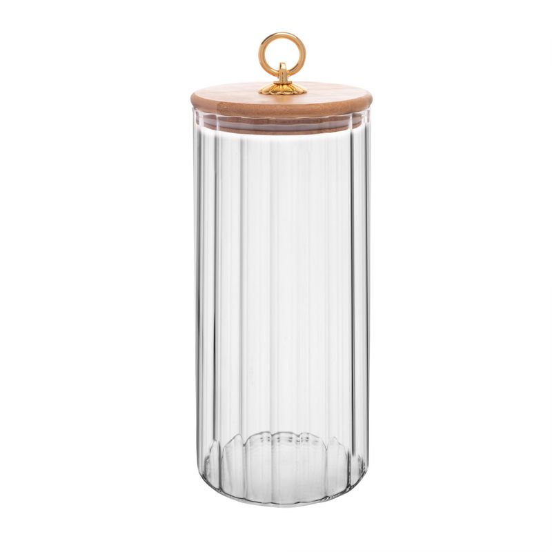 Porta-Mantimento-de-Vidro-Borossilicato-com-Tampa-de-Bambu-Classic-1150L-Wolff