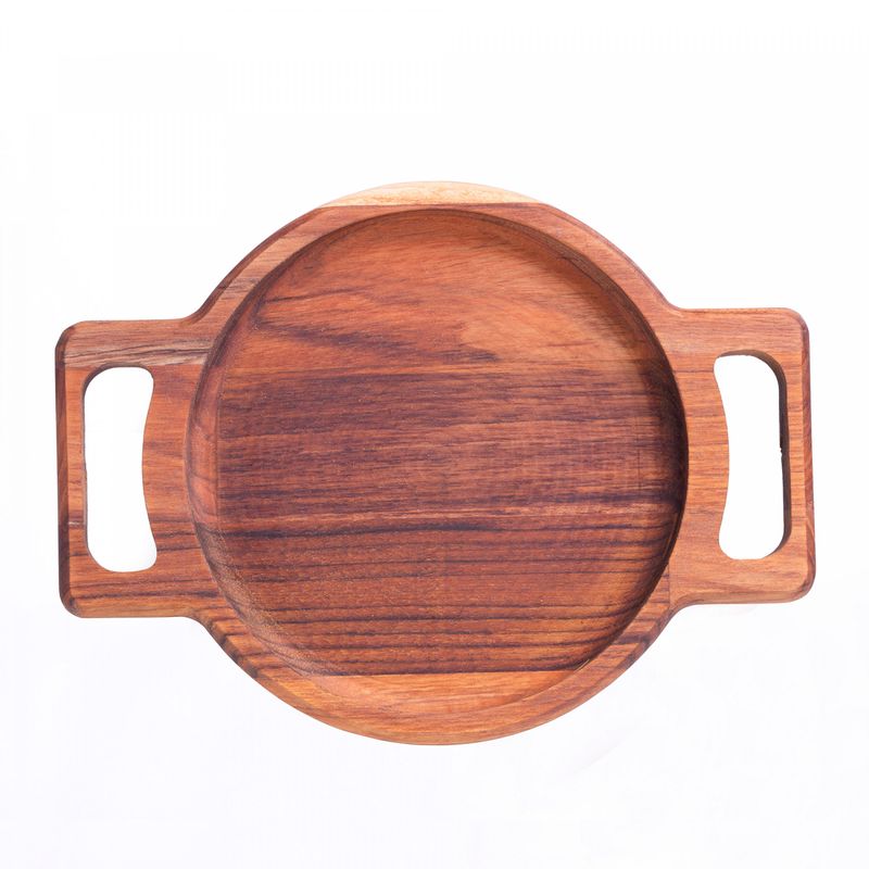 Tabua-de-Madeira-com-Prato-em-Porcelana-Teca-23cm-x-17cm-x-3cm-Wolff-Craft