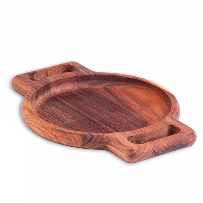 Tabua-de-Madeira-com-Prato-em-Porcelana-Teca-23cm-x-17cm-x-3cm-Wolff-Craft