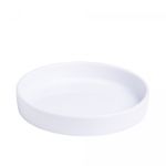 Tabua-de-Madeira-com-Prato-em-Porcelana-Teca-23cm-x-17cm-x-3cm-Wolff-Craft
