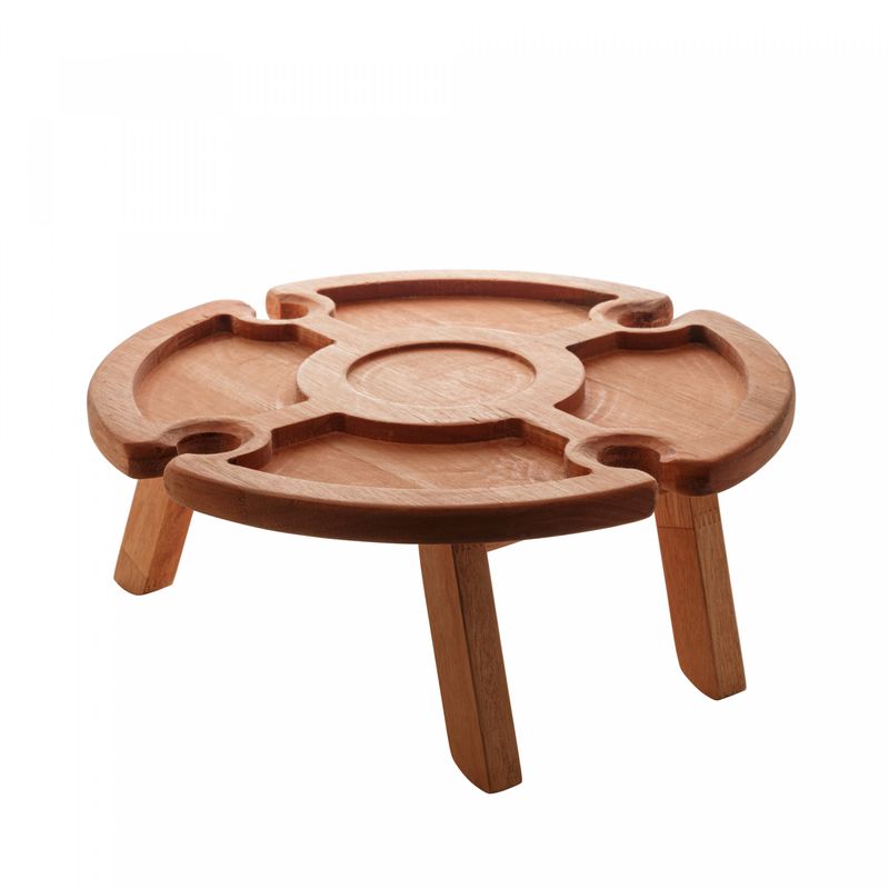 Petisqueira-de-Madeira-com-Suporte-para-Taca-Liptus-37cm-x-16cm-Woodart