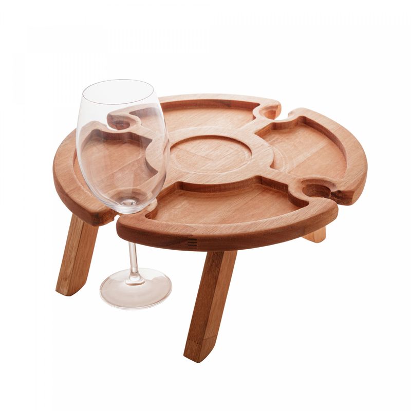 Petisqueira-de-Madeira-com-Suporte-para-Taca-Liptus-37cm-x-16cm-Woodart