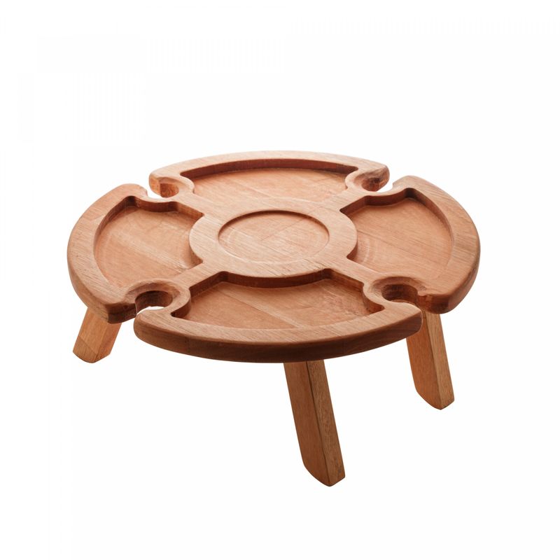 Petisqueira-de-Madeira-com-Suporte-para-Taca-Liptus-37cm-x-16cm-Woodart