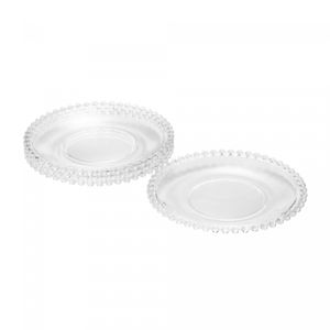 Conjunto 4 Pratos de Cristal Pearl 20 cm - Wolff