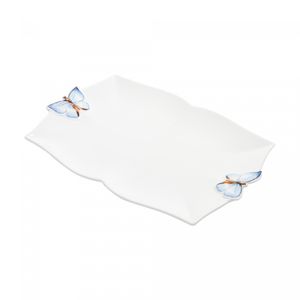 Travessa de Porcelana Borboletas 30cm x 20cm x 3cm - Wolff