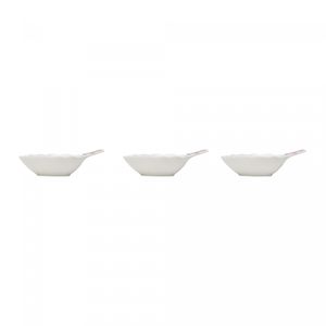 Conjunto 3 Bowls de Porcelana Borboletas 13cm x 7cm x 3cm - Wolff