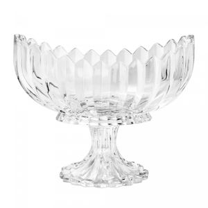 Centro de Mesa com Pé de Cristal Geneva 28cm x 15cm x 23cm - Wolff